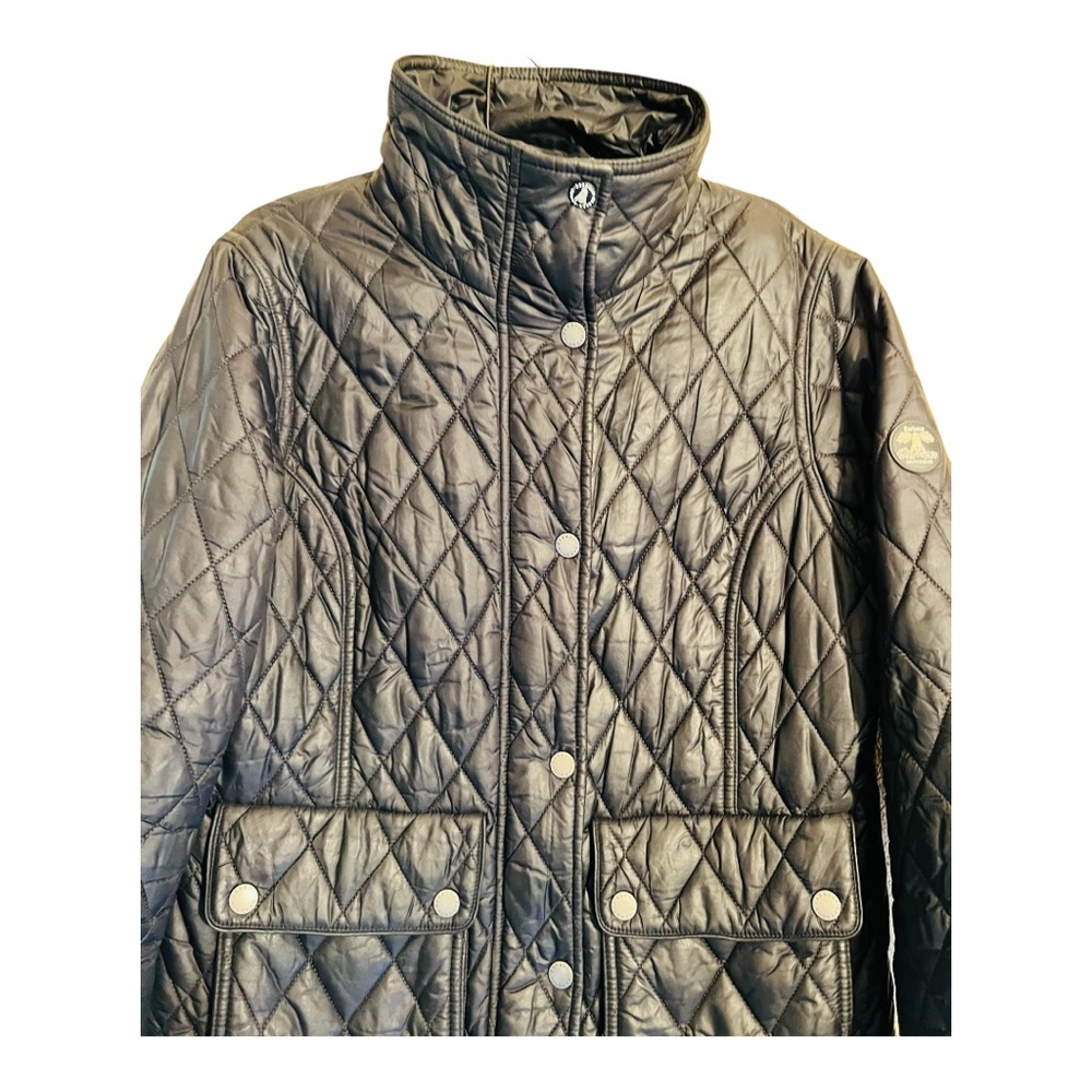 Barbour Fairway Quilted Jacket Zipper Was Broken Off No Zipper Buttons Up Only - Picture 4 of 11